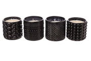 Pot en verre avec cire ARPIMEX Ø 7 cm H 6,8 cm Mix 4 pièces Noir