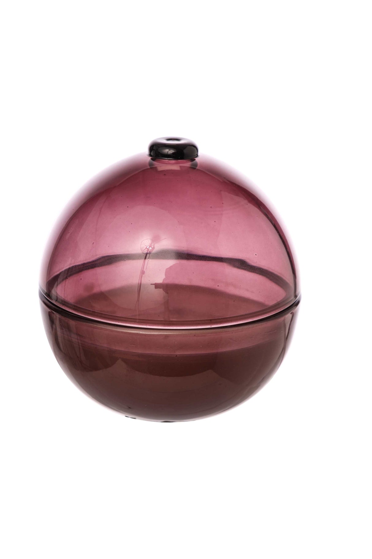 ARPIMEX Christmas Candle Holder, 7 cm Diameter x 7 cm Height, Pink Glass
