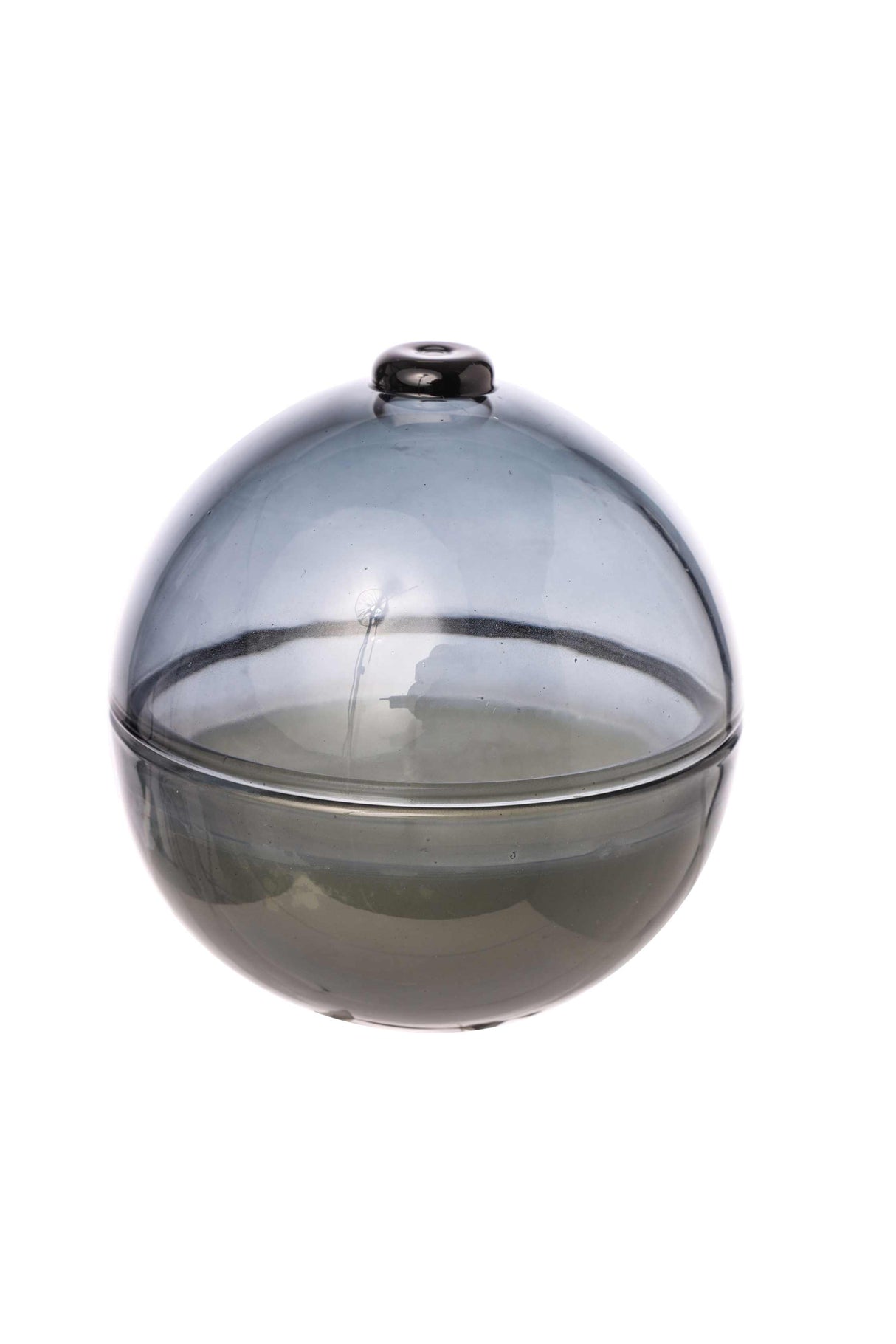 ARPIMEX Boules de Noël en verre gris, diamètre 7 cm, hauteur 7 cm.