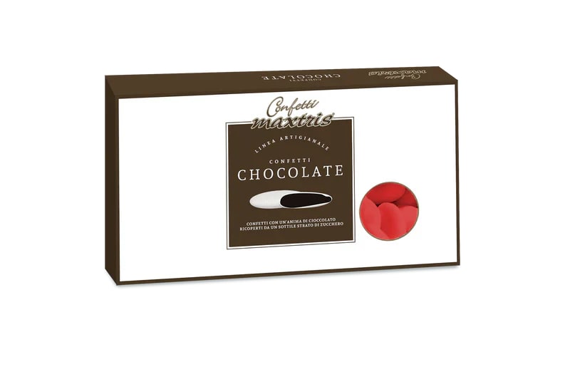 Maxtris Confetti  Confetti Cioccolato Fondente Classico Rosso 1 Kg