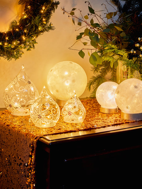 tognana tognana sfera natale con led d 12 cm christmas white vetro bianco ean 8056444359237