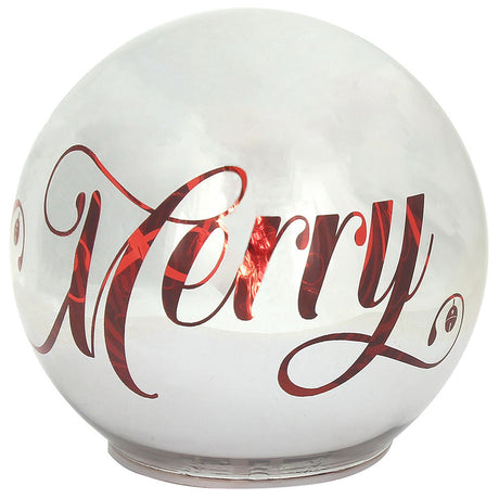 tognana tognana sfera natale con led d 12 cm christmas mirror silver vetro rosso ean 8056444359268