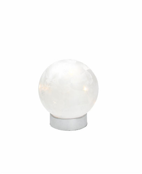 tognana tognana sfera natale con led d 15 cm christmas white vetro bianco ean 8056444359329