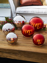 tognana tognana sfera natale con led d 15 cm christmas mirror red vetro rosso ean 8056444359343