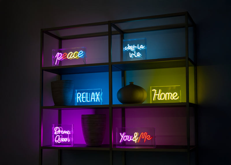 WD LifeStyle Panneau Neon avec Cadre en Plexiglas 23 x 13 Cm Motif Spritz