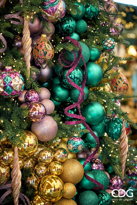 Bouquet de boules de Noël en PVC 5 pièces rouge 