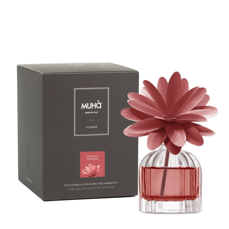 Muhà Flower Diffuseur de Parfum 60ml Orange et Cannelle