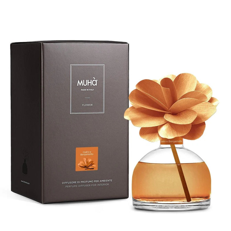 Diffuseur de parfum Muhà Flower Camélia 200ml Cèdre & Bergamote