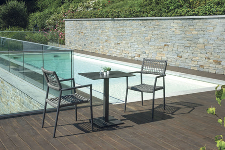 Plateau de Table Moia Greenwood en HPL Ardoise 55x70 cm – Plateau pour Table d'Extérieur