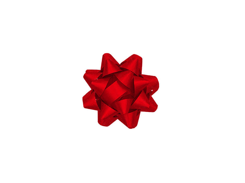 Brizzolari Rosaces Étoile Adhésives Métallisées Rouges 6,5mm 100 Pcs