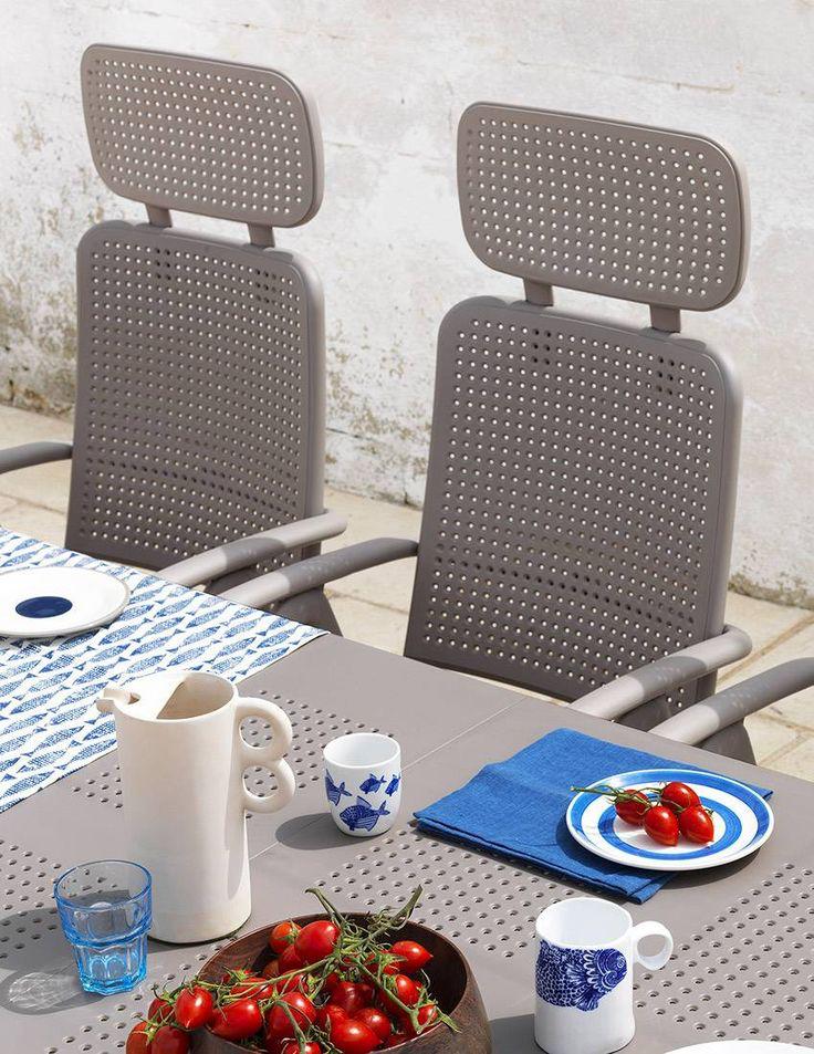 Fauteuil Nardi Aigue-marine Anthracite