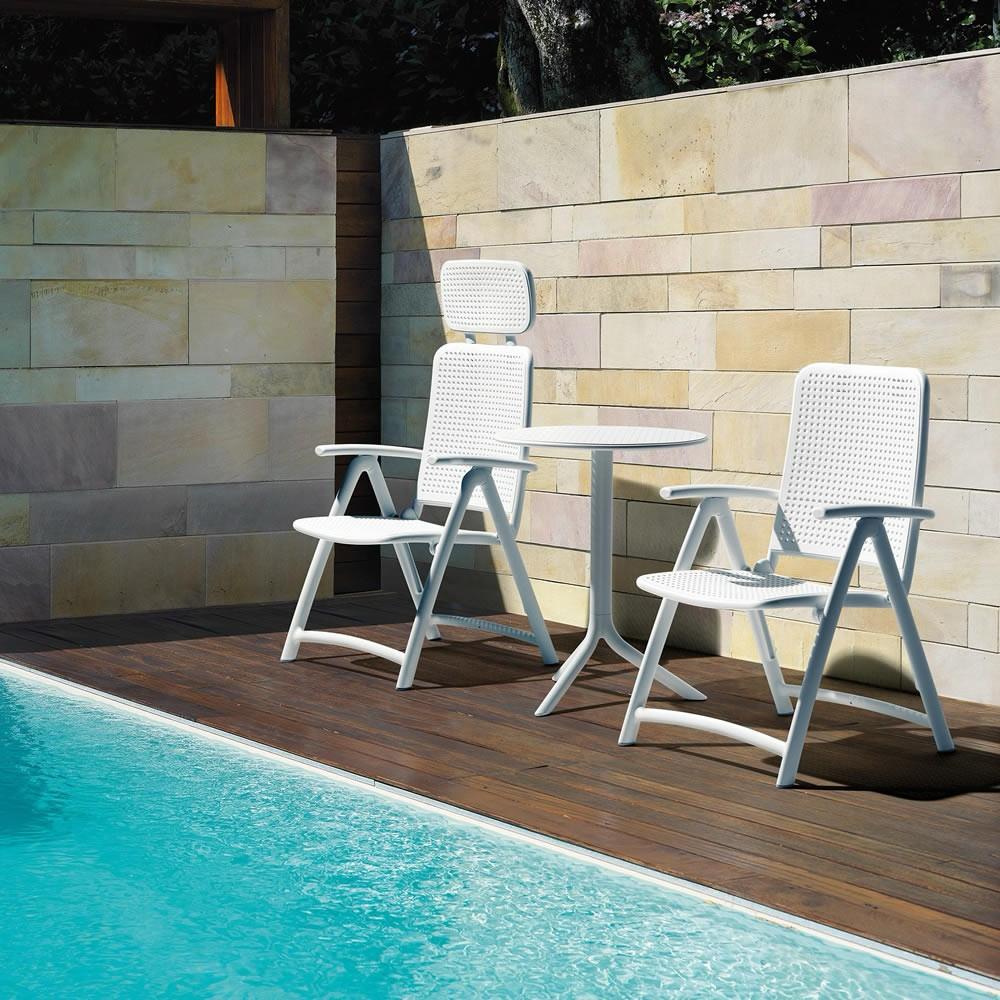 Fauteuil Nardi Aigue-marine Anthracite