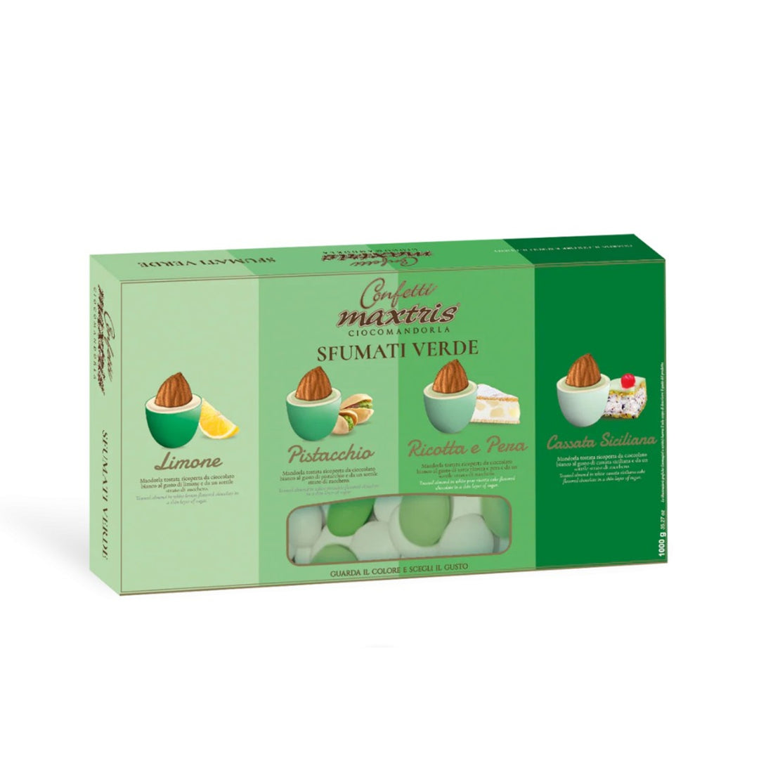 Maxtris Confetti Ciocomandorla Nuance Verte 1 Kg