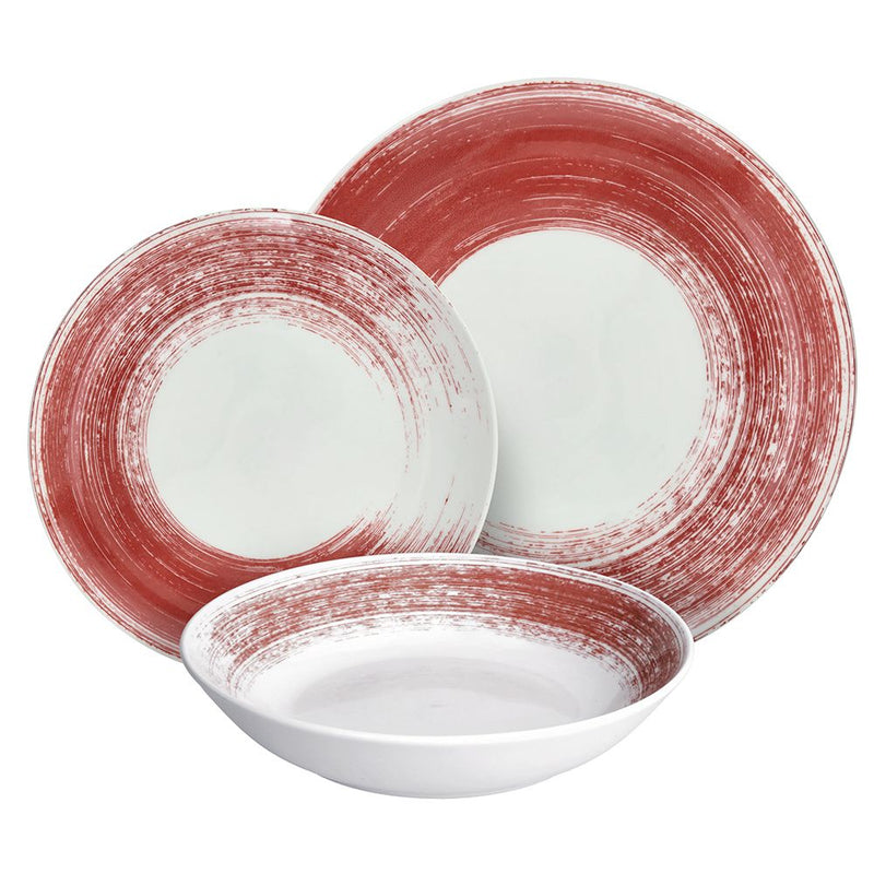 Tognana Madison Nanami Servizio Piatti 18 Pezzi in Porcellana Multicolor – Set Tavola Completo per 6 Persone