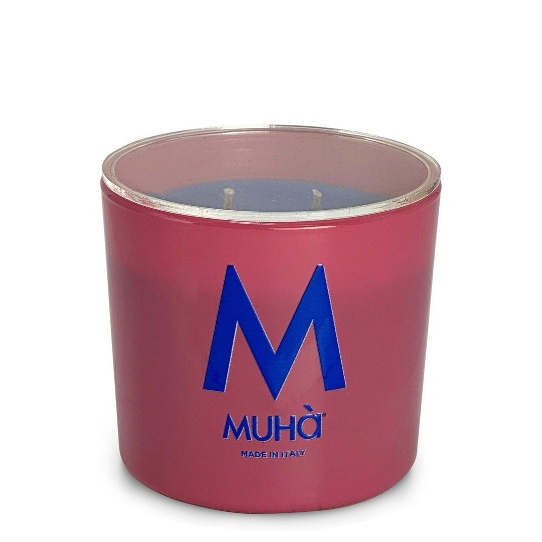 Muhà Candela Profumata Lino e Cotone 500 g Ø10,5xH11,9 cm – Candela Aromatica Decorativa per la Casa e Idea Regalo