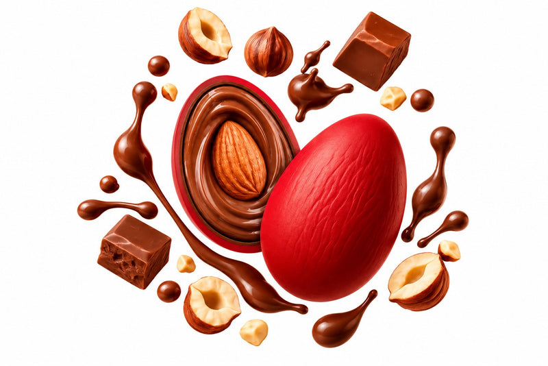 Maxtris Confetti Creamy Max Gianduia Rossi 1 kg – Confetti Golosi al Gusto Gianduia per Matrimoni, Cerimonie, Feste e Confettate