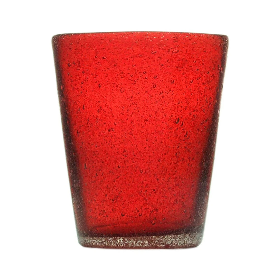 Zani Serafino Gobelet Memento Verre à Eau Rouge en Pâte de Verre