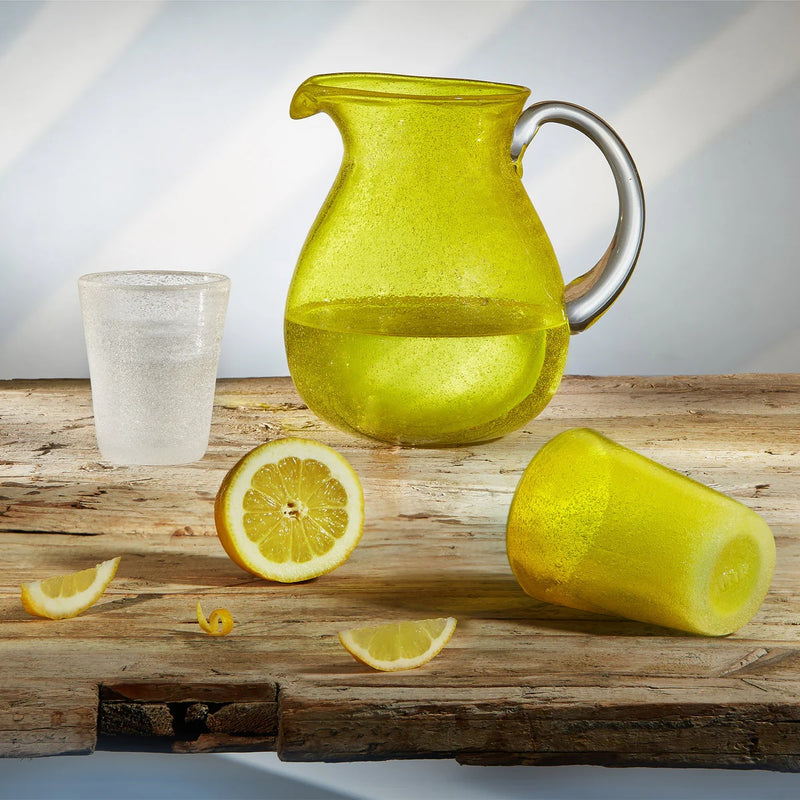 Zani Serafino Gobelet Eau Memento Jaune Transparent 30cl en Pâte de Verre