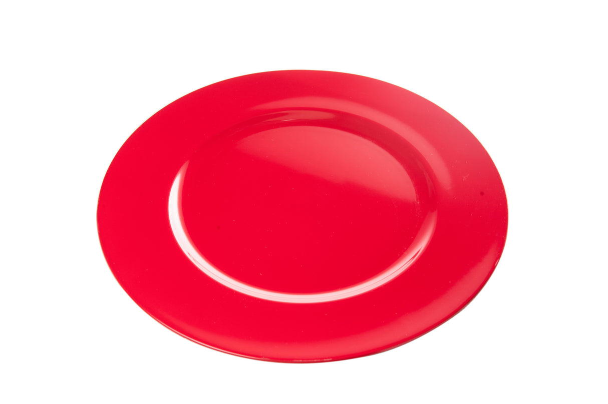 Piatto Plastica D 38 Cm Rosso