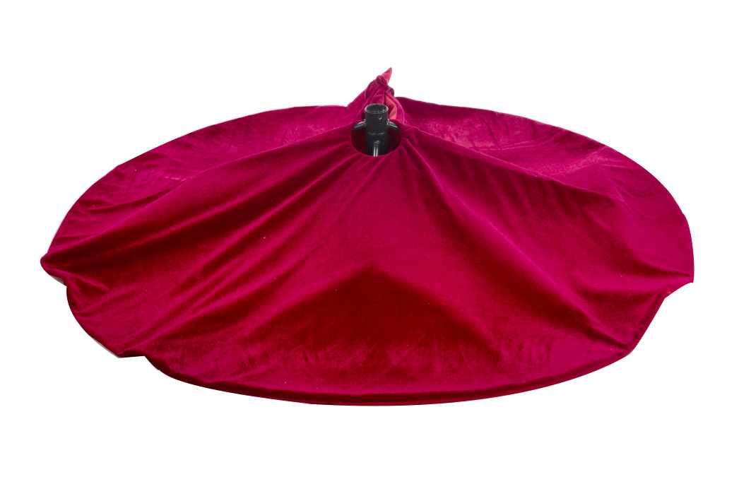 Cache pied de sapin de Noël en velours D 120 cm fuchsia