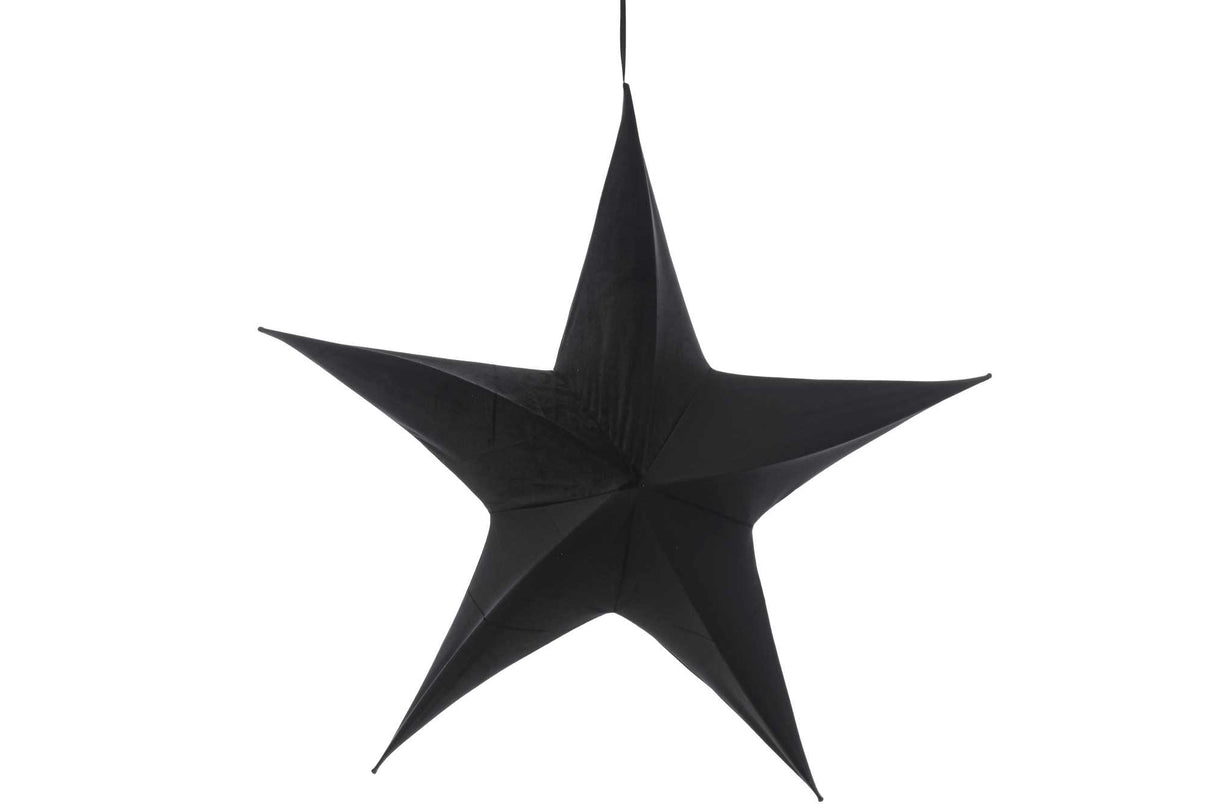 Étoile de Noël en velours 135 cm noir