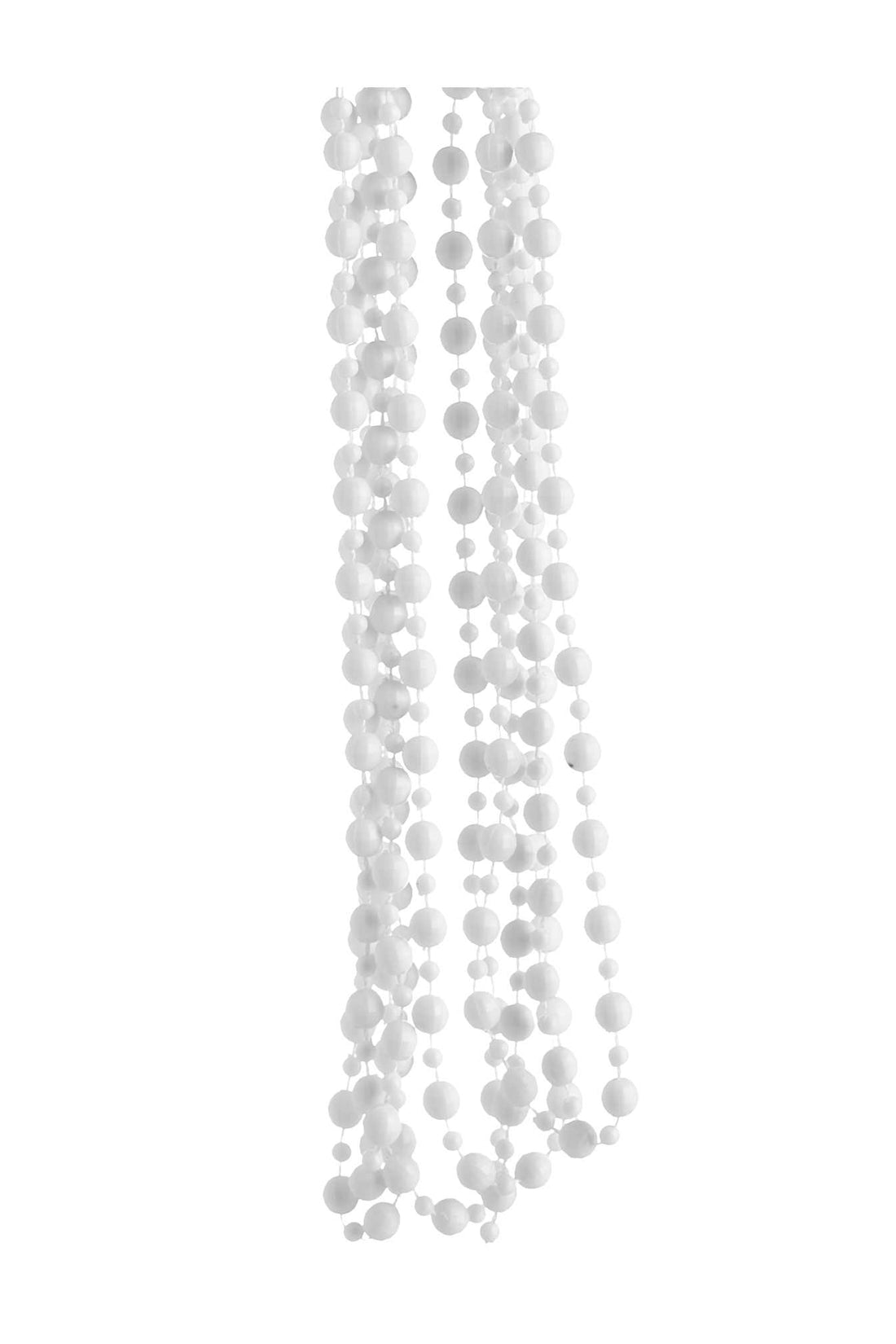Collier de Noël ARPIMEX, perles en plastique, diamètre 8 mm, 2,7 m, blanc