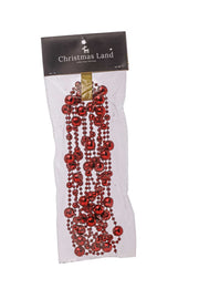 Collier de Noël ARPIMEX Perles en plastique D 14 mm 2,7 m Rouge