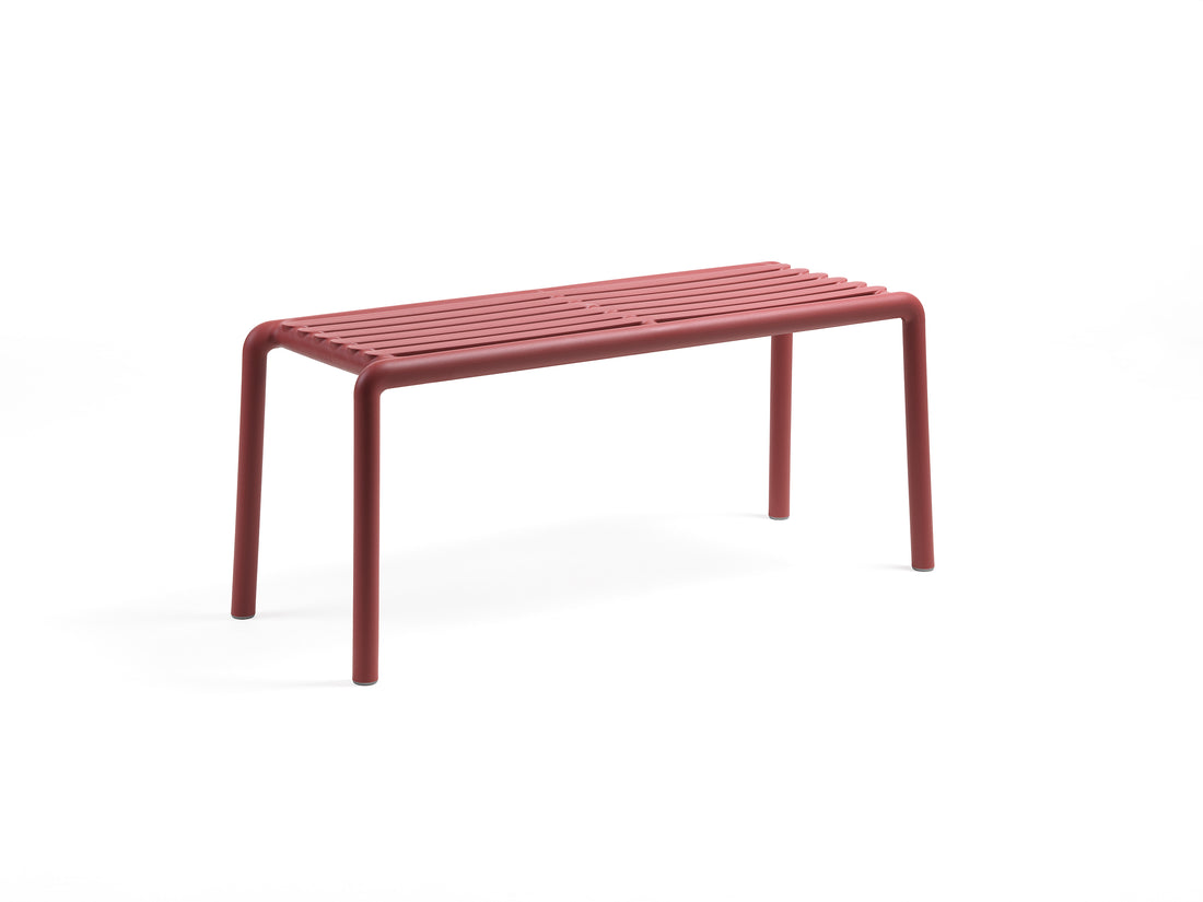 Nardi Doga Bench New Panchina da Esterno Marsala 102,5 x 44 x 39 cm – Panchina Moderna per Giardino e Terrazzo