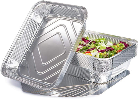 Aluminum Containers 8 Portions 322 x 262 Mm 50 Pcs