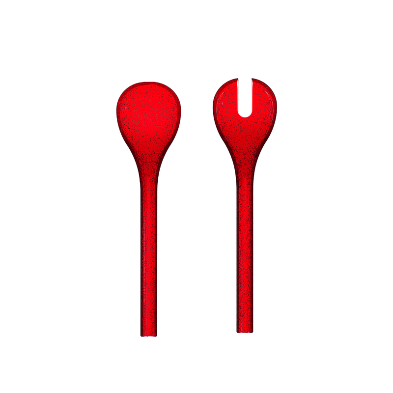 Zani Serafino Couverts à Salade Salad Server Me Synth Méthacrylate Rouge