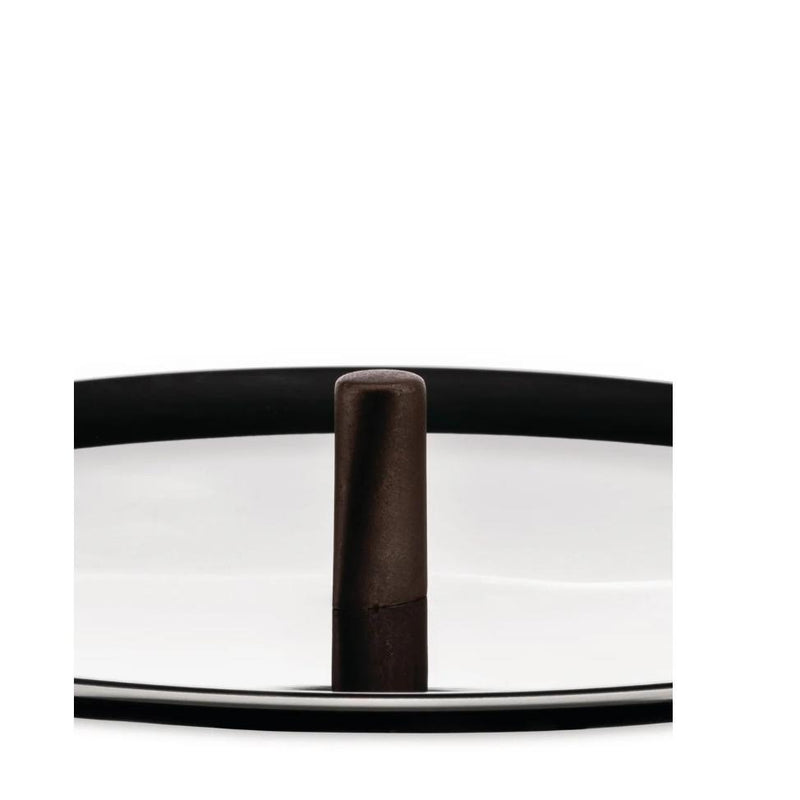 Alessi Couvercle Edo Acier Inoxydable avec Pommeau Marron