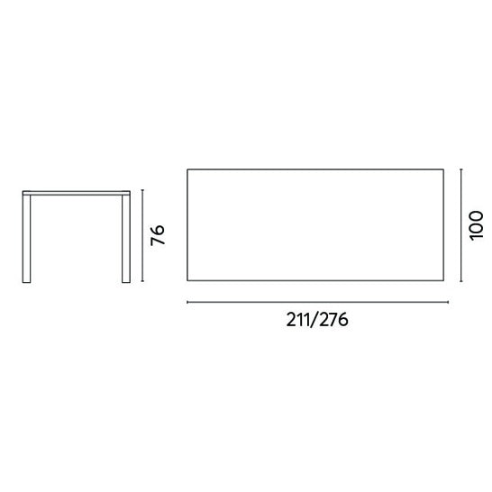 Moia Greenwood Arenzano Extensible Anthracite Effet Bois 211/276 cm