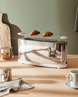 Alessi Grille-pain avec grille chauffe-viennoiseries Blanc