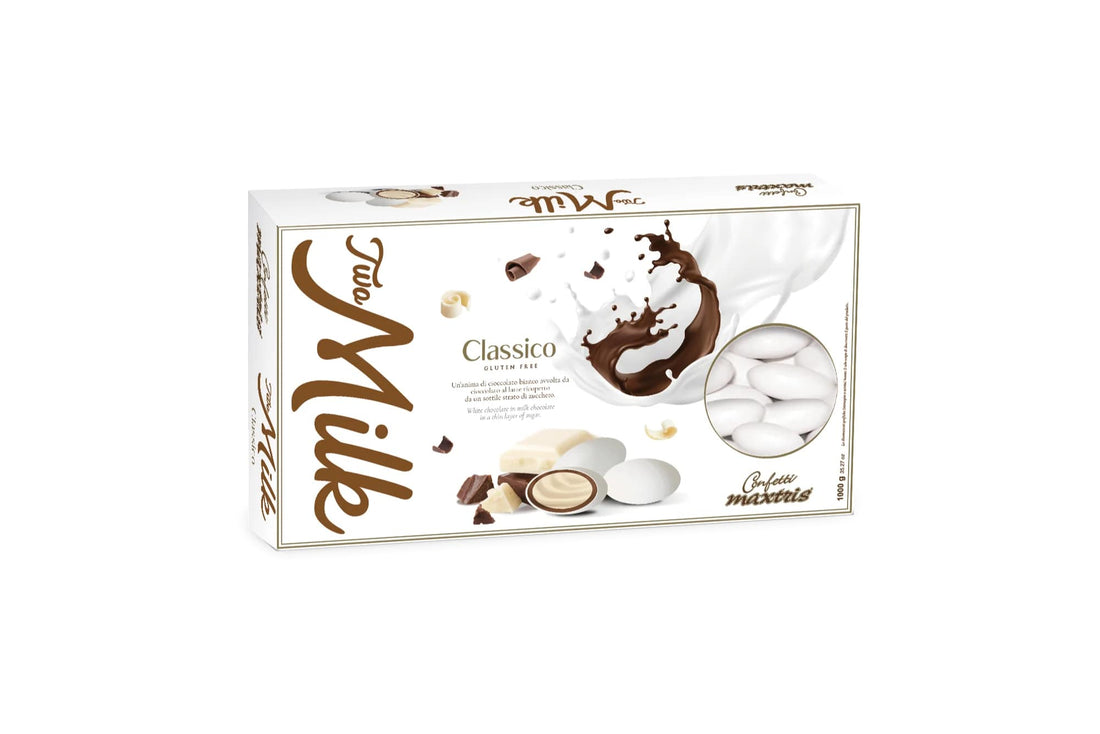Maxtris Dragées Two Milk Classique Blanc 1 Kg
