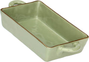 ROSES &amp; TULIPES Concerto Plaque de cuisson vert olive 29 x 15 x 6 cm