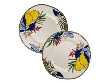 rose tulipani rose tulipani limu set 2 piatti piani d 27 cm agrumi melamina ean 8018594836068