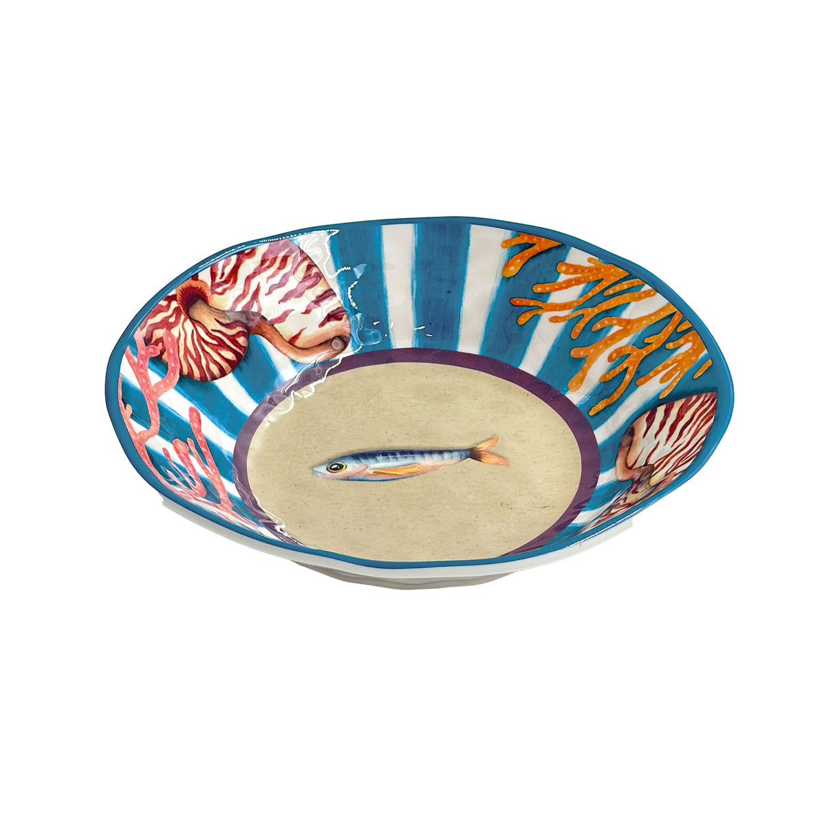 ROSE &amp; TULIPS Coastal Set de 2 assiettes creuses D 21 cm Coral Alice Mélamine