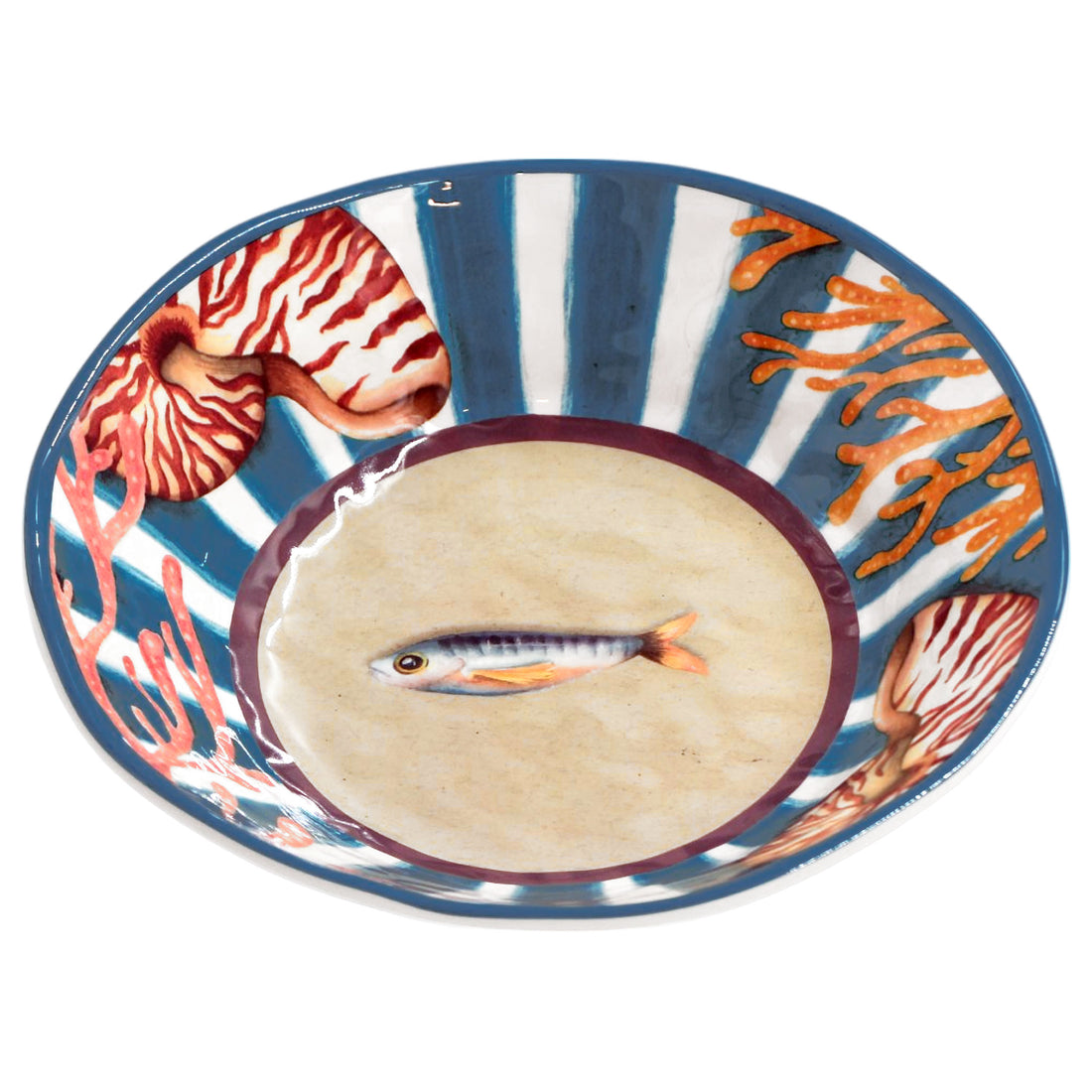 ROSE &amp; TULIPS Coastal Set de 2 assiettes creuses D 21 cm Coral Alice Mélamine