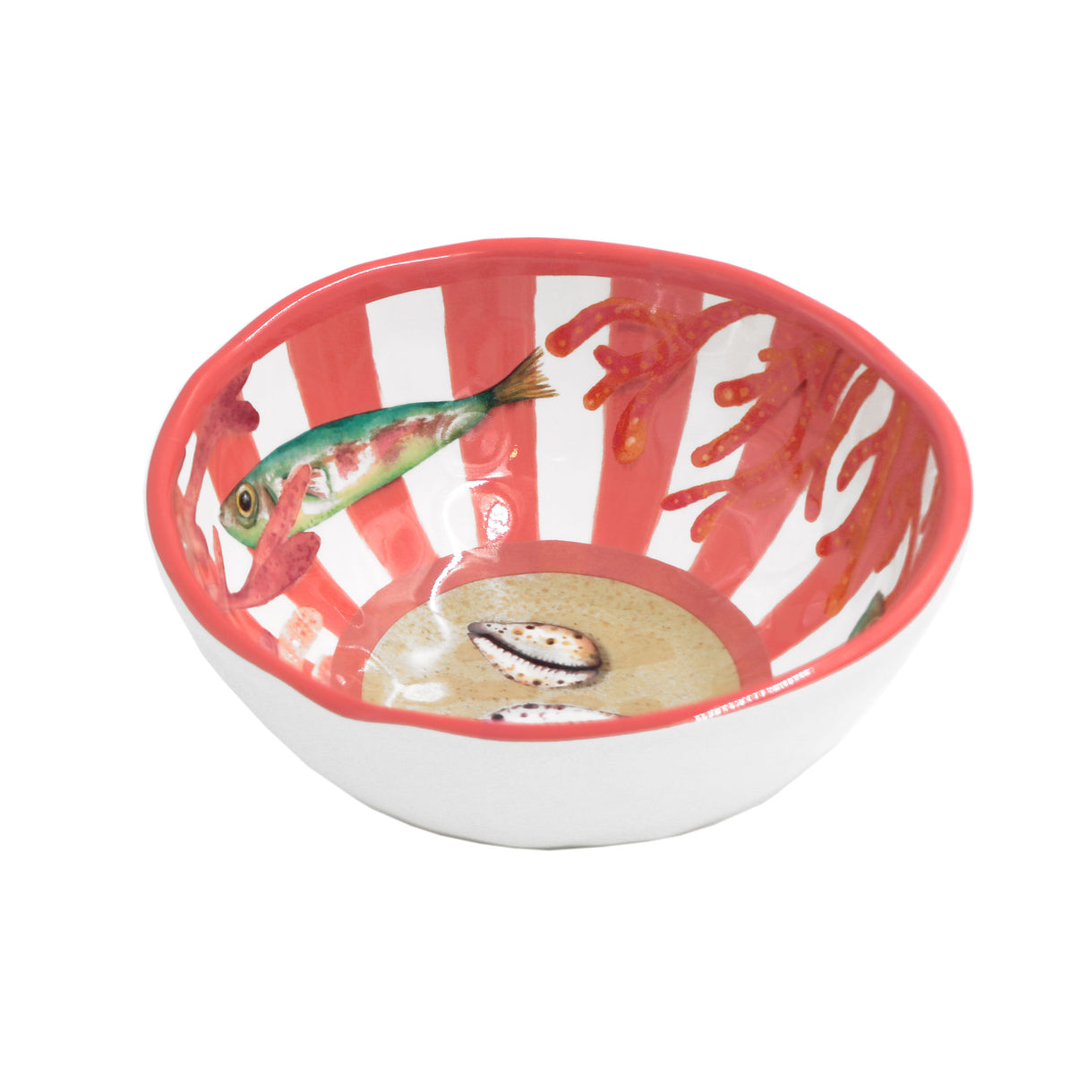 Tasse Coastal ROSE &amp; TULIPS D 15 cm Alice Corail Mélamine