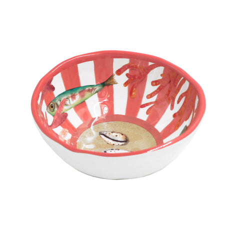 Tasse Coastal ROSE &amp; TULIPS D 15 cm Alice Corail Mélamine