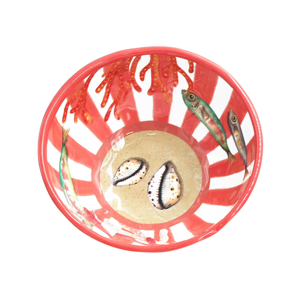 Tasse Coastal ROSE &amp; TULIPS D 15 cm Alice Corail Mélamine