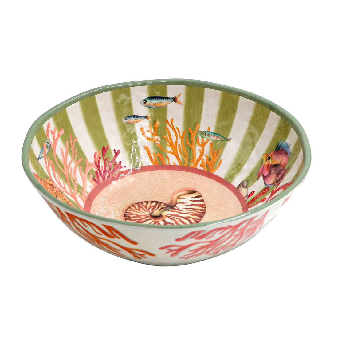 Saladier Coast ROSE &amp; TULIPS D 36 cm Mélamine Corail
