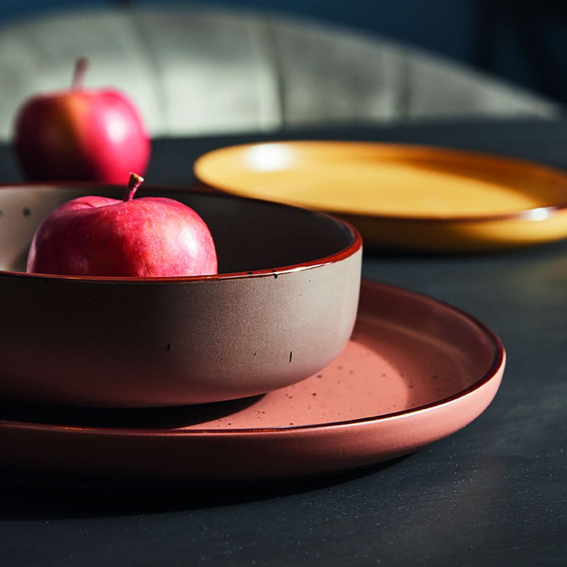 Tognana Urban Bruges Piatto Dessert in Stoneware Marrone Ø20,5xH2,5 cm – Piattino Elegante in Gres per Dolci e Frutta
