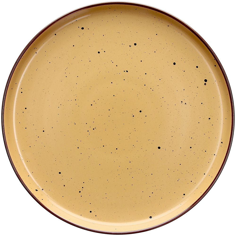 Tognana Urban Bruges Piatto Piano in Stoneware Ocra Ø27xH2,5 cm – Piatto Elegante in Gres per la Tavola