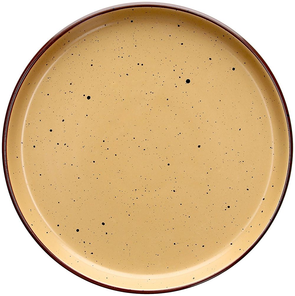 Tognana Urban Bruges Assiette à Dessert en Grès Ocre Ø20,5xH2,5 cm – Petite Assiette Élégante en Grès pour Desserts et Fruits