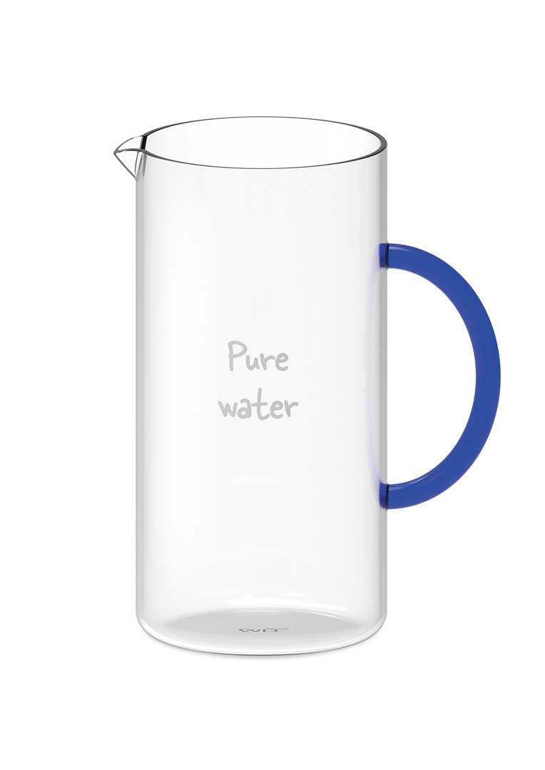 wd lifestyle wd lifestyle caraffa vetro borosilicato pure water 13 lt manico blu ean 8053300571581