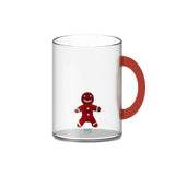 Borosilicate Glass Cup Cc 420 Ml Gingerbread Man Decoration Christmas