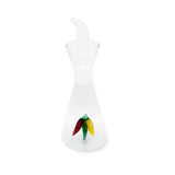 Bouteille d'huile en verre borosilicate WD LifeStyle, 250 ml, décorée de piments