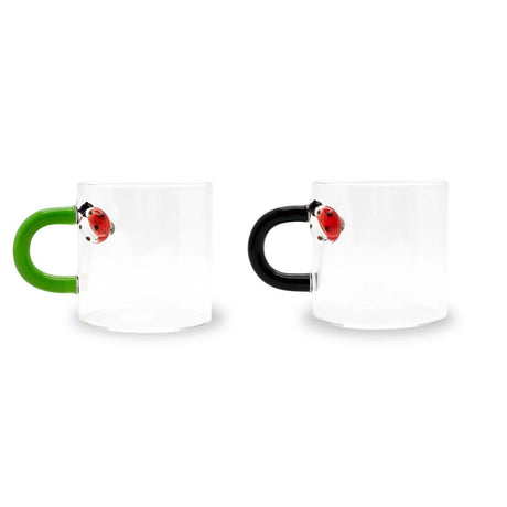 wd lifestyle wd lifestyle set 2 tazzine caffe vetro borosilicato 130 ml decoro coccinella ean 8053300576173