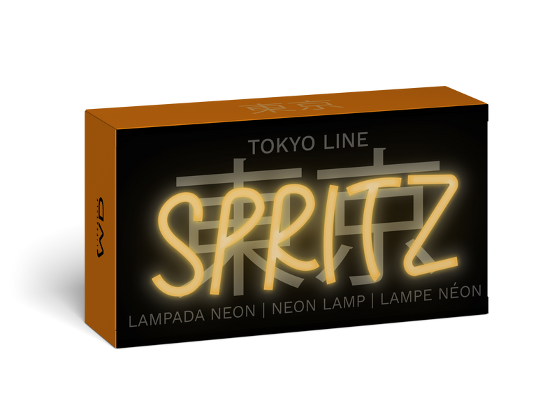 WD LifeStyle Panneau Neon avec Cadre en Plexiglas 23 x 13 Cm Motif Spritz